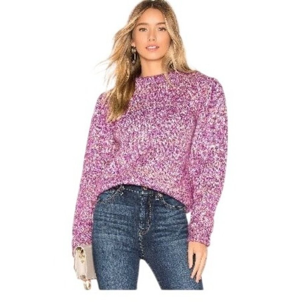 Lovers + Friends Soft Cozy Purple Marled Knit Justice Sweater Women's Medium